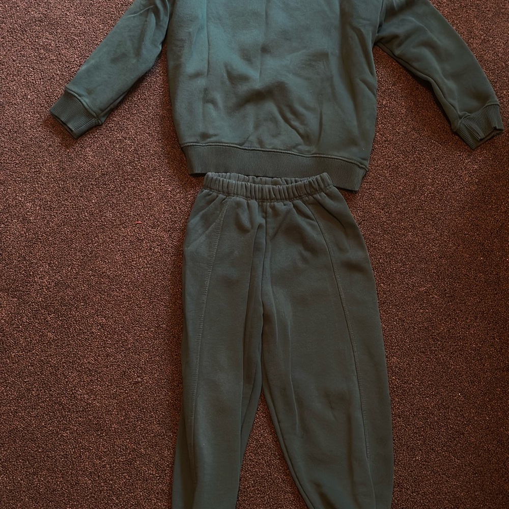 Zara Kids Dark Green Sweatpants & Joggers Set